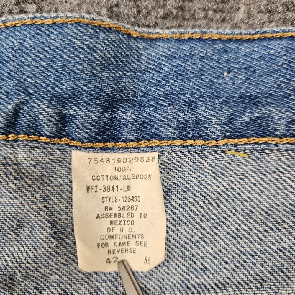 Backroad Blues Denim Mens Jean Shorts Blue Mid Wash 100% Cotton Size 42 125480